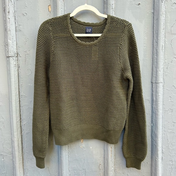 Gap Khaki Crochet Sweater, BNWT, size M - Picture 3 of 10